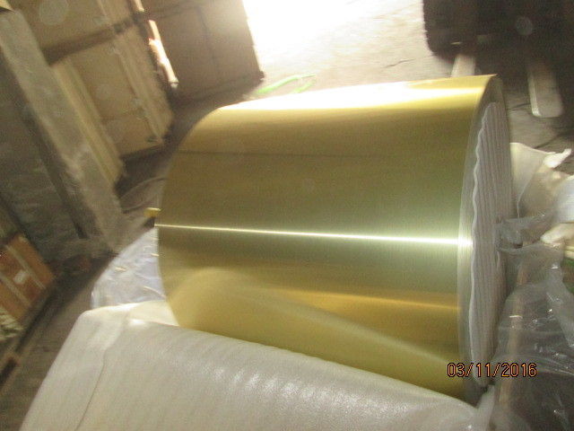 Blue , Golden Epoxy Coated Aluminium  Fin Strip For Air Conditioner  0.20mm Thickness