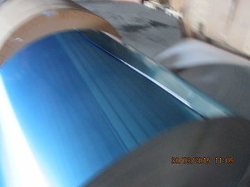 Temper H26 Plain Aluminium Foil Strip / Aluminium Foil Roll With Blue , Golden